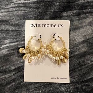 Gold and Pearl Drop Earrings